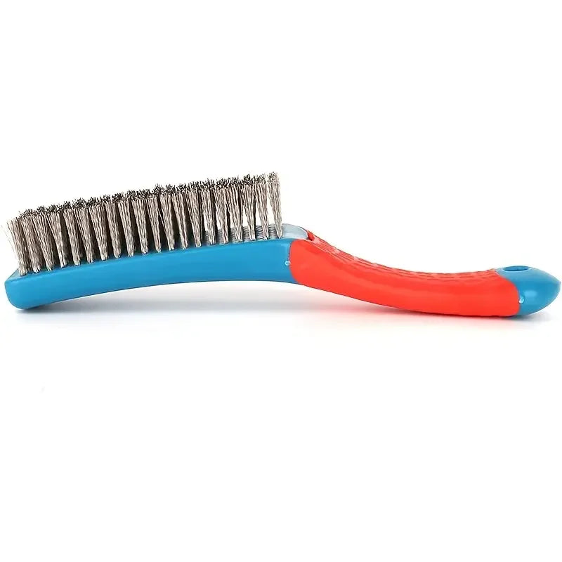 Wire Brush Duty Stainless Bristles Plastic Handle Grip