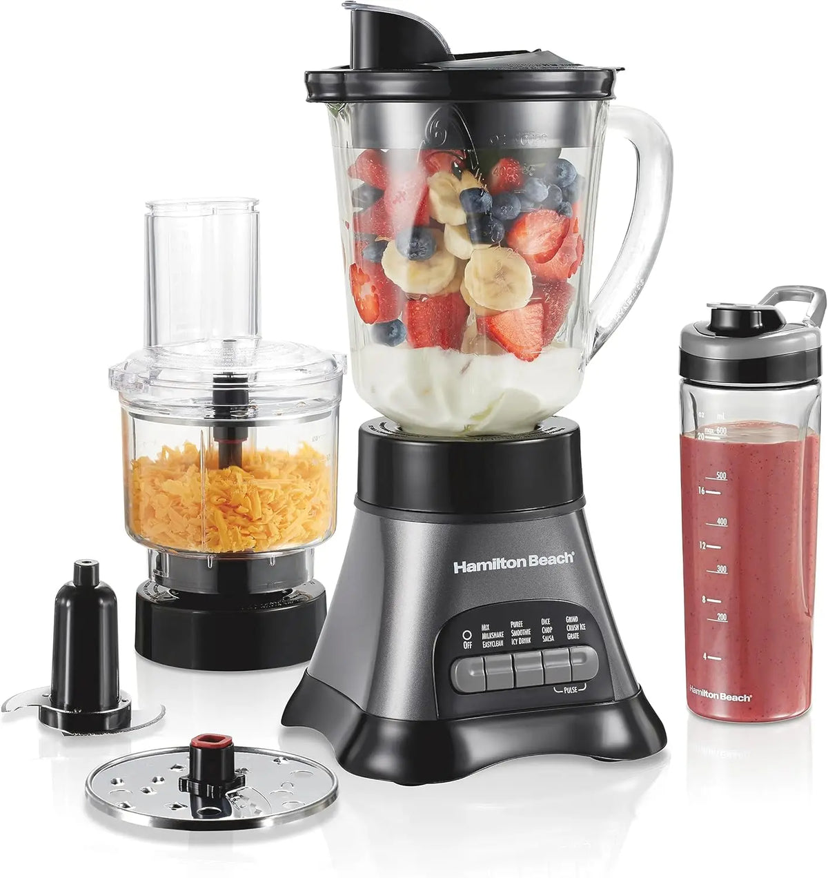 Blender Food Processor Combo 40oz Glass Jar Travel