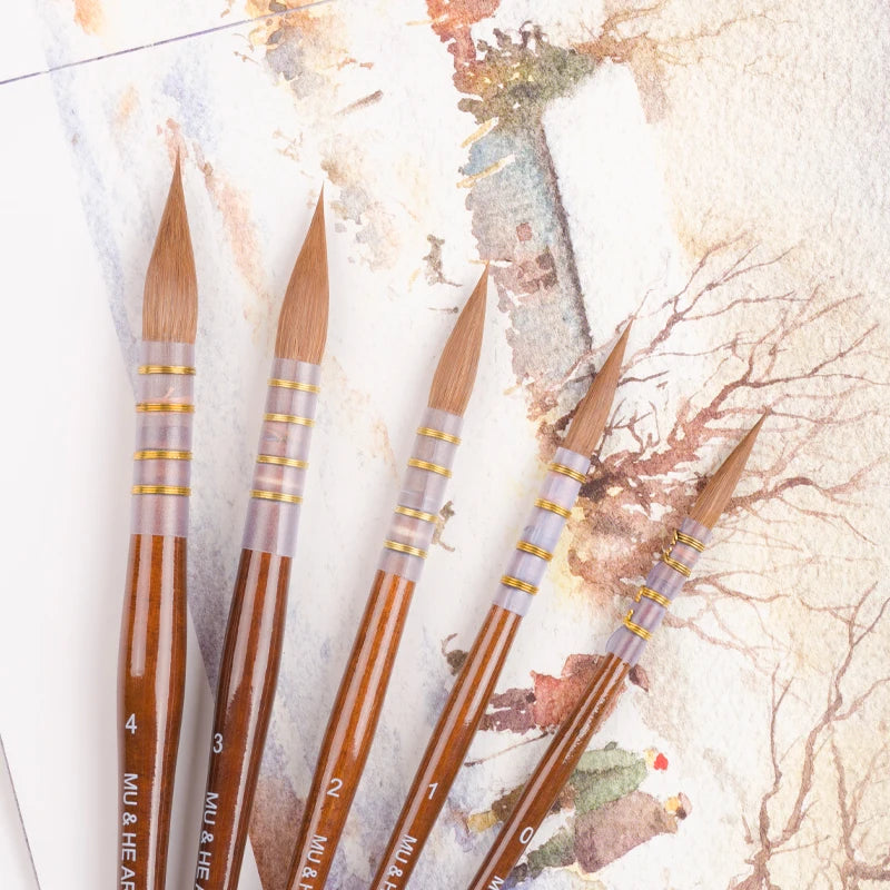 High Quality Kolinsky Sable Hair Mixed Watercolor Painting