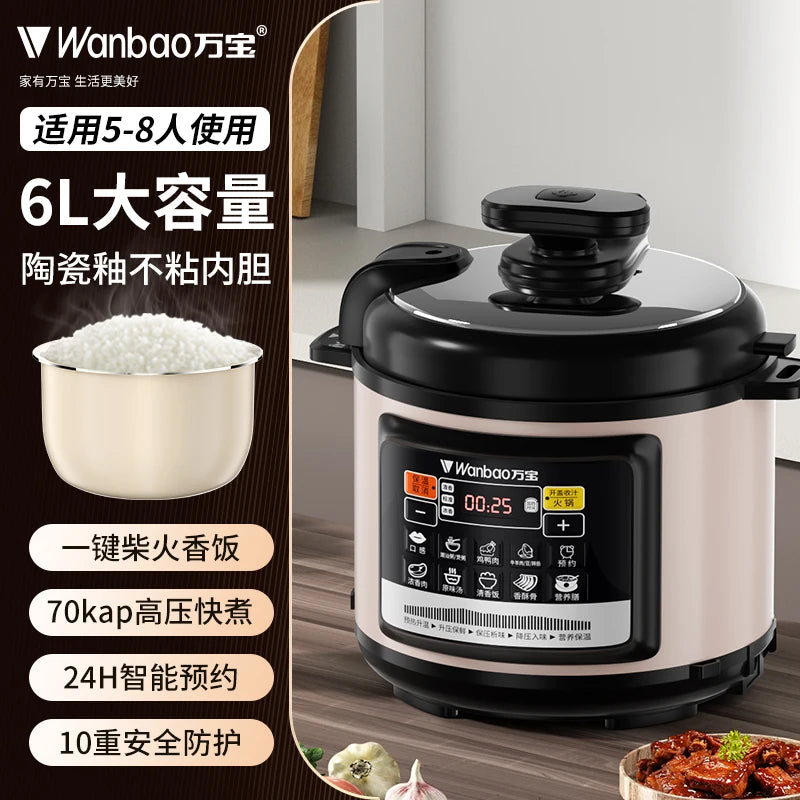 Electric Pressure Cooker Stainless Steel Smart Rice Cooker