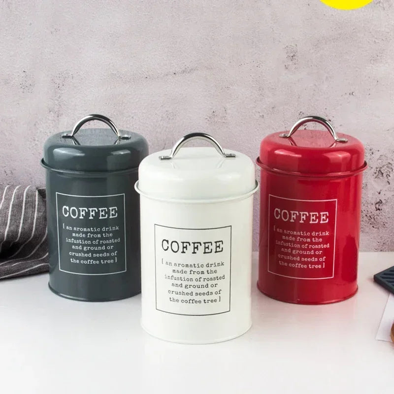 Canisters Coffee Tea Sugar Flour Metal Tin Jars