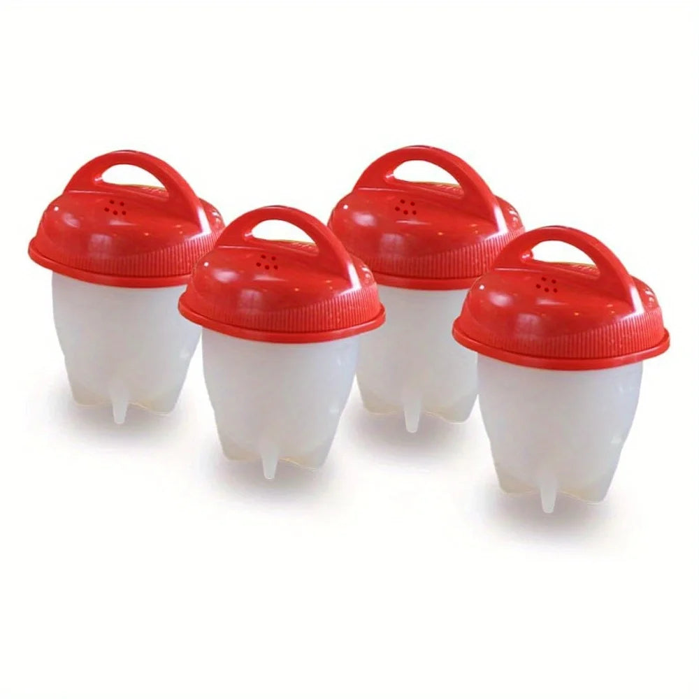 3/4/6 Non-Stick Silicone Egg Poacher - Fast Easy