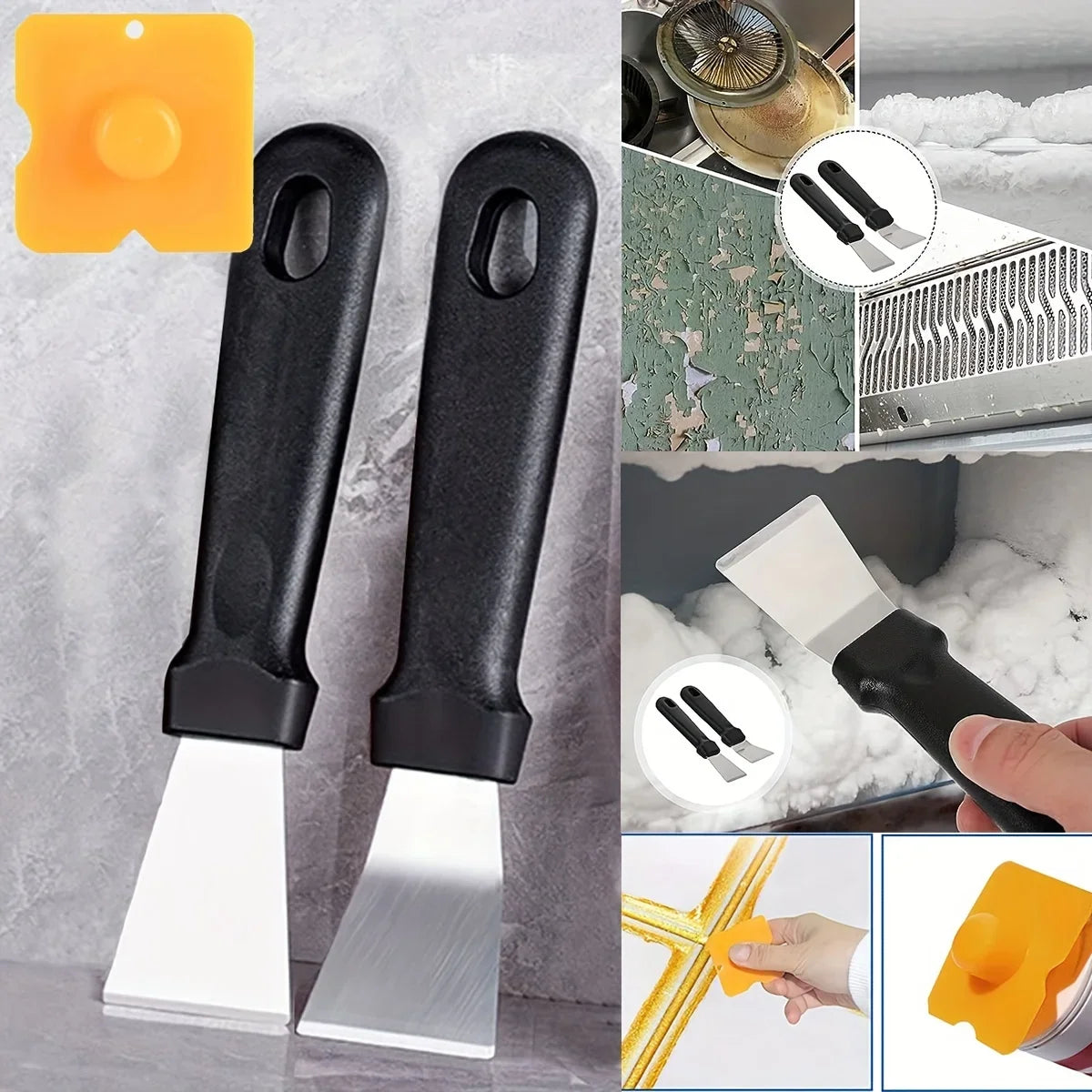 Stainless Steel Scraper Multi Use Removing Labels Stickers