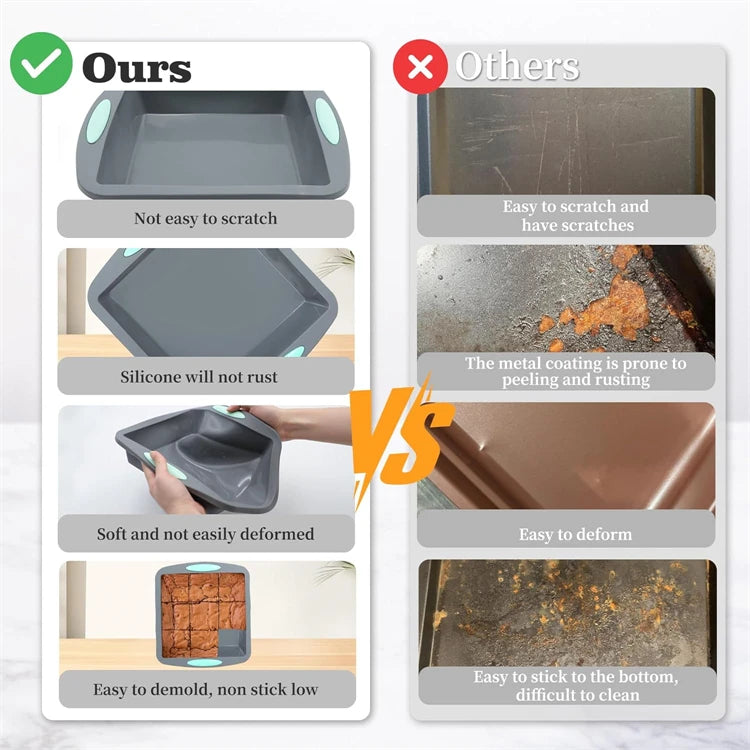 Silicone Fluted Cake Pans Non-Stick Oven Baking Pans