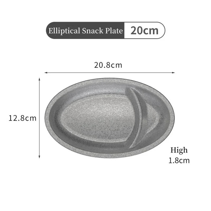304 Stainless Steel Dining Plate Oval Bone Dish