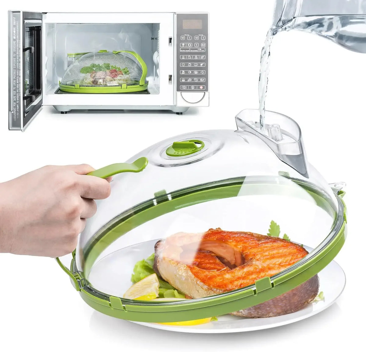 Microwave Food Cover Clear Microwave Splash Guard Steamer