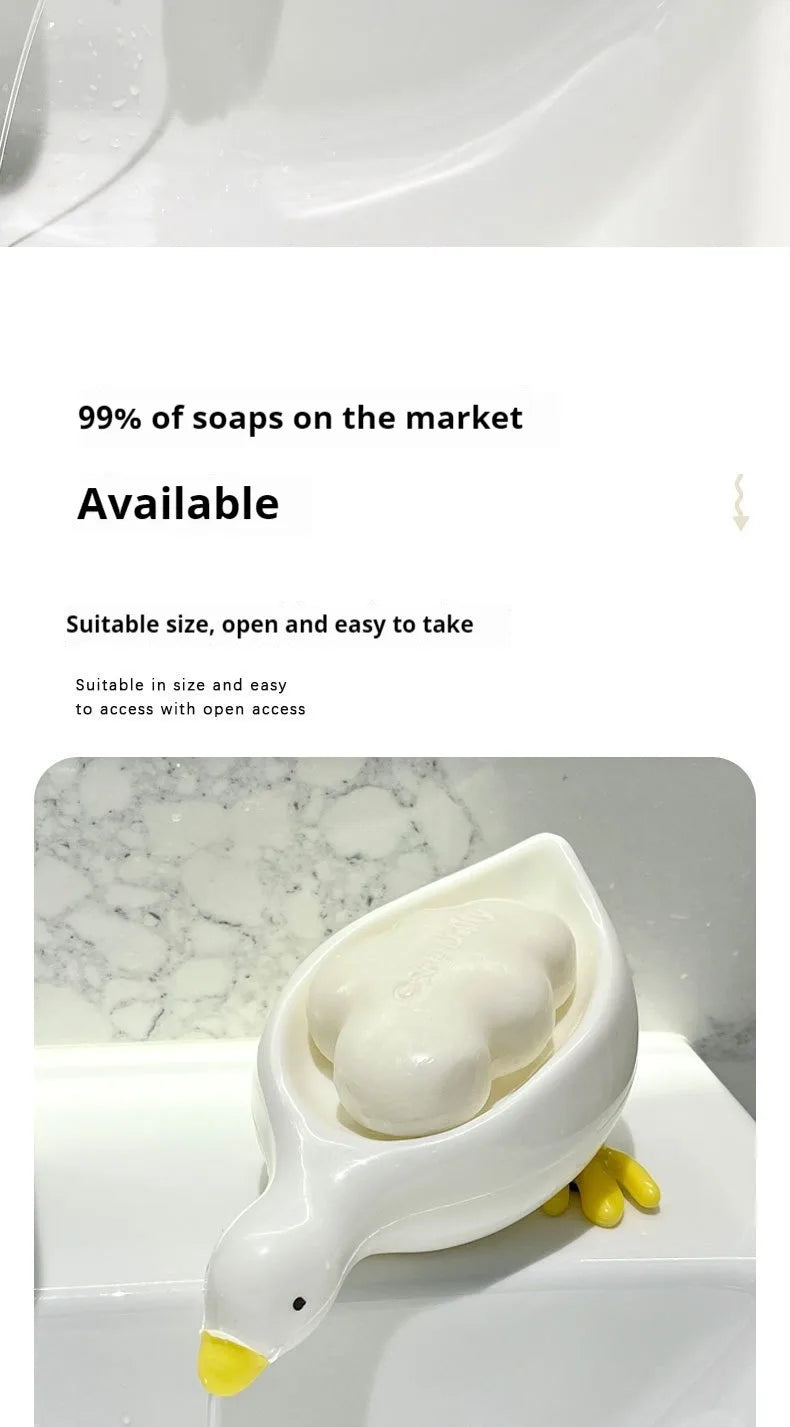 Duck Soap Dish - Cute Self Draining Soap
