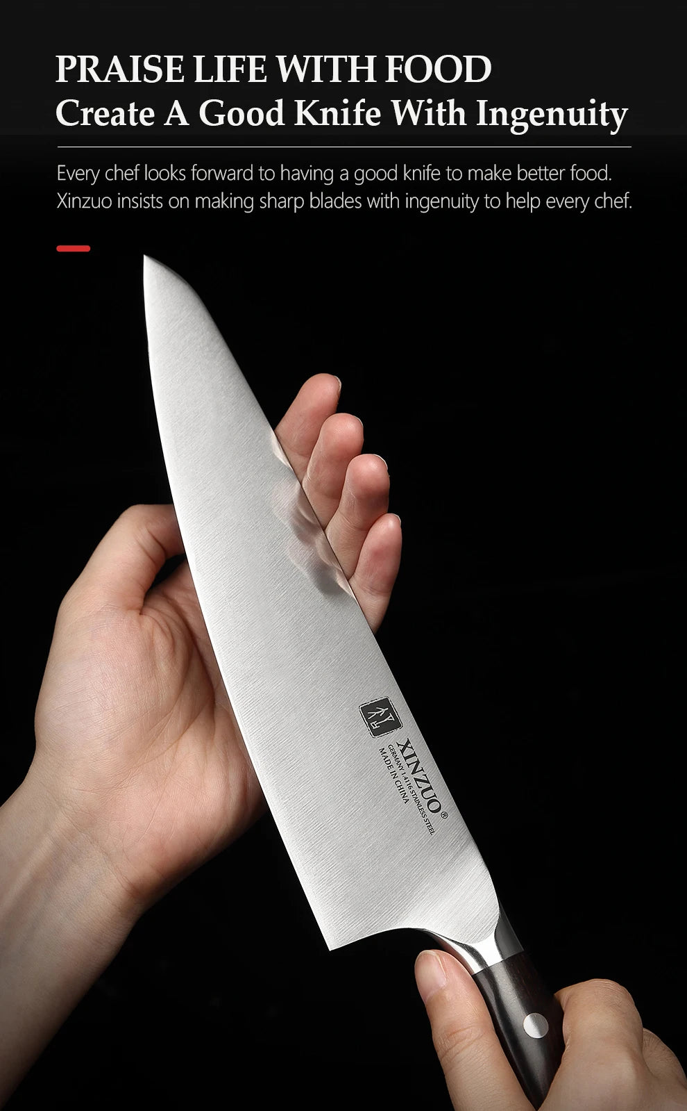 Xinzuo Inch Chef Knife German 4116 Steel Profesional