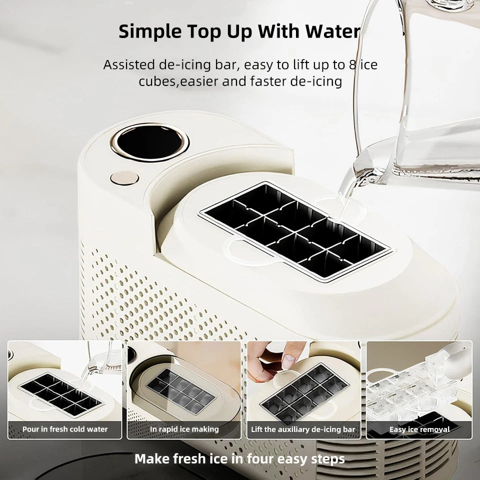 12v/220v Car Ice Maker Desktop Mini Ice Cubes