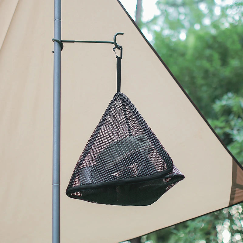 Outdoor Camping Hanging Net Foldable Storage Bag Cookware