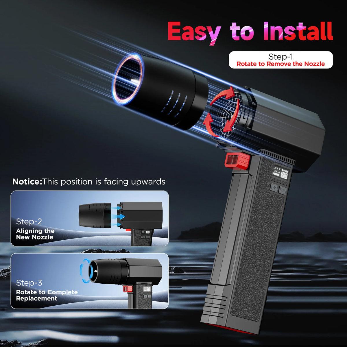 4000mah 4kg Thrust Air Blower Handheld Turbo Jet
