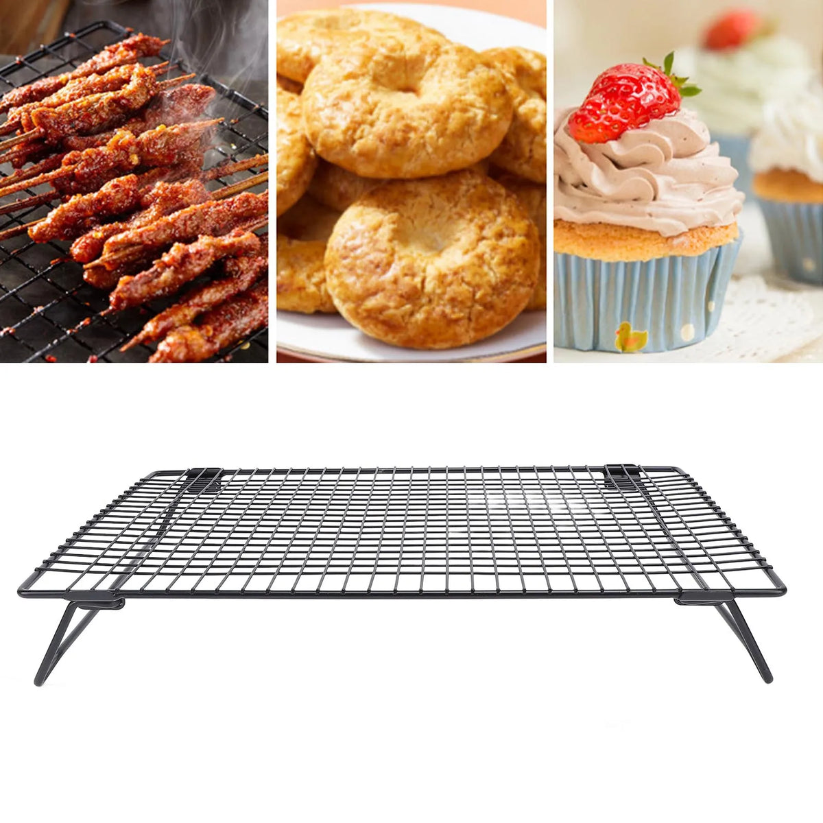 1pcs Cooling Rack Collapsible Legs Bbq Bread Cake