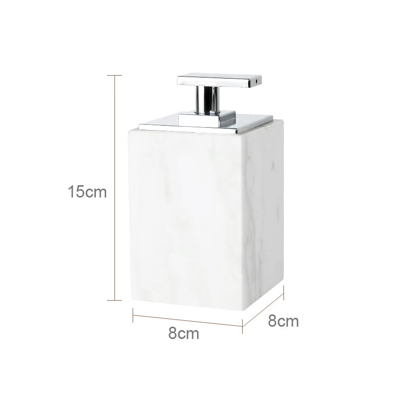 Volakos White Natural Marble Bathroom Soap Dispenser Soap