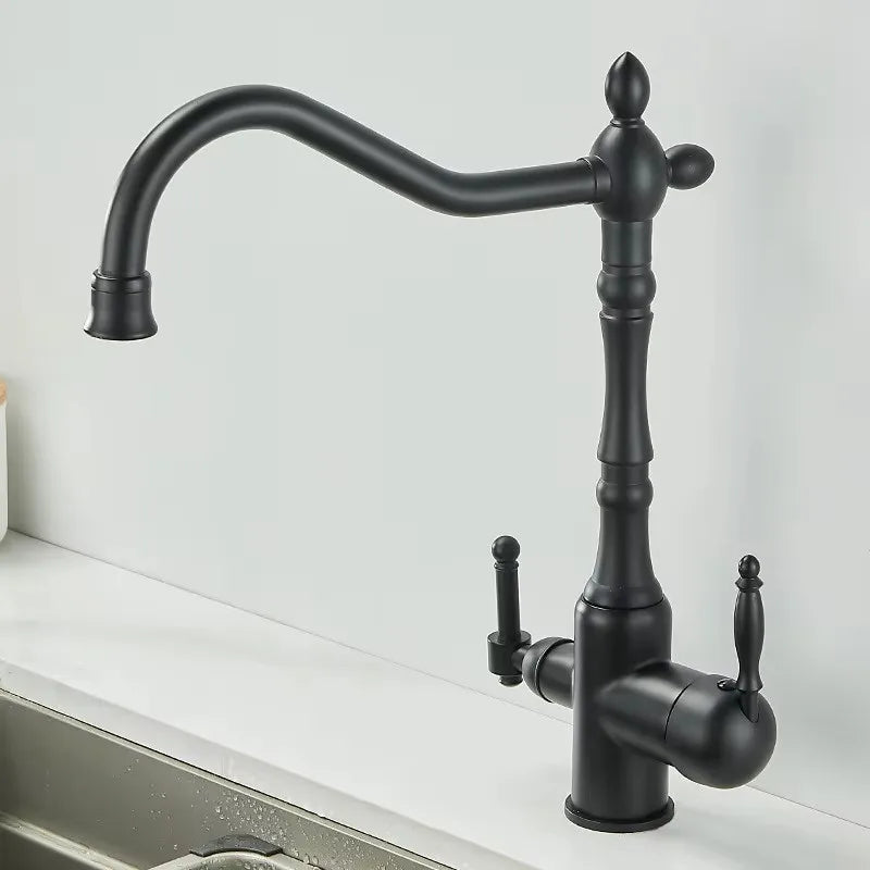 Antique Waterfilter Tap Faucet Gold Mixer Drinking Purify