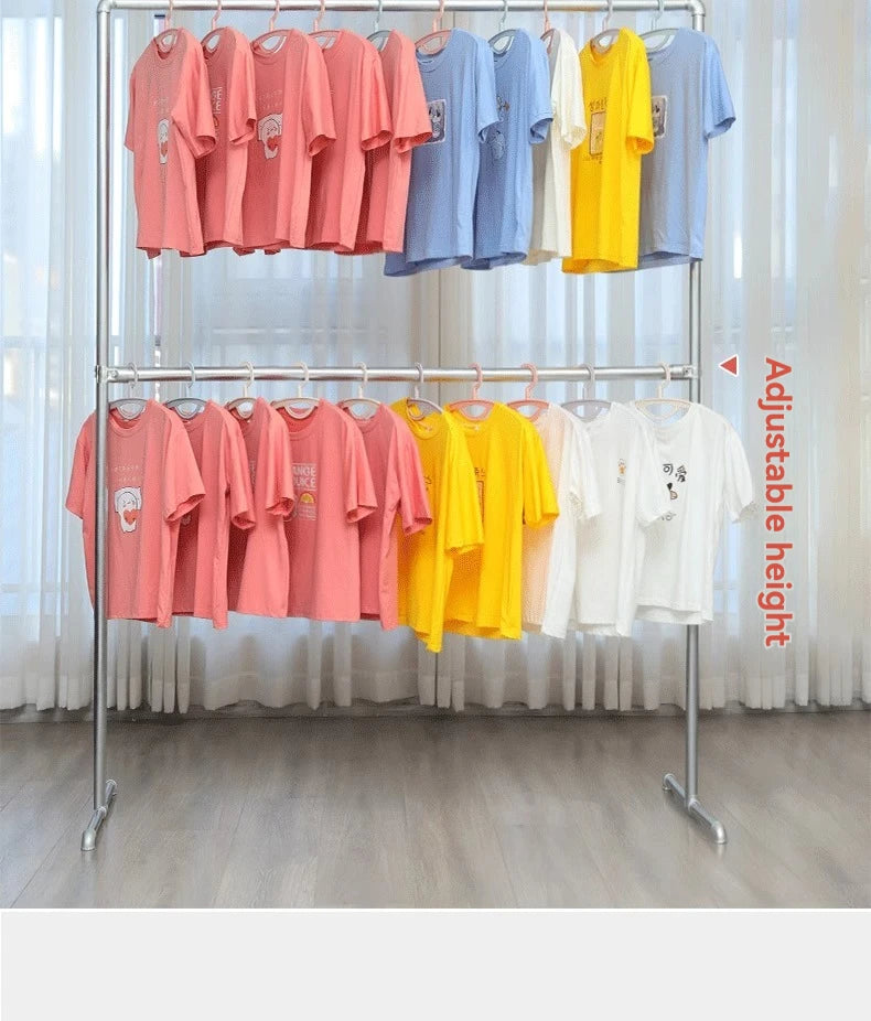 Floor Standing Clothes Rack Bedroom Hanging Clothes Rack
