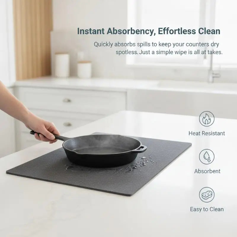 Absorbent Fast Drying Non Slip Counter Mat 30
