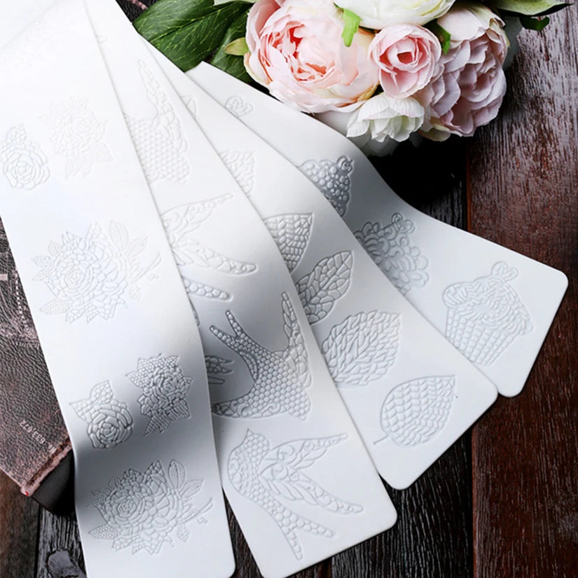 Silicone Lace Fondant Cake Decorating Baking Mat Embossing