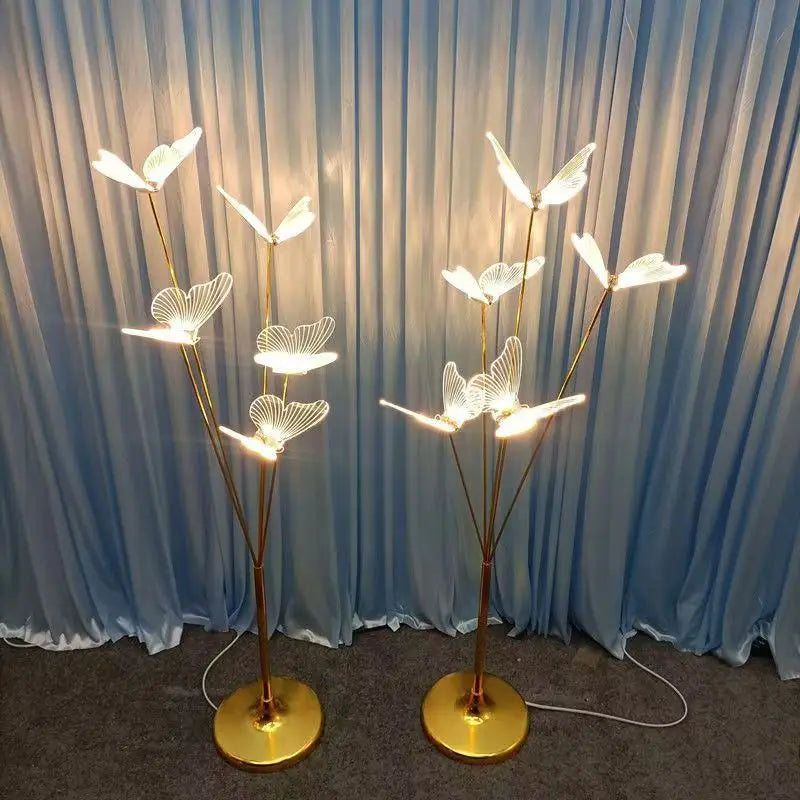 4/8pcs Wedding Acrylic Glowing Brush Butterflies Road Guide
