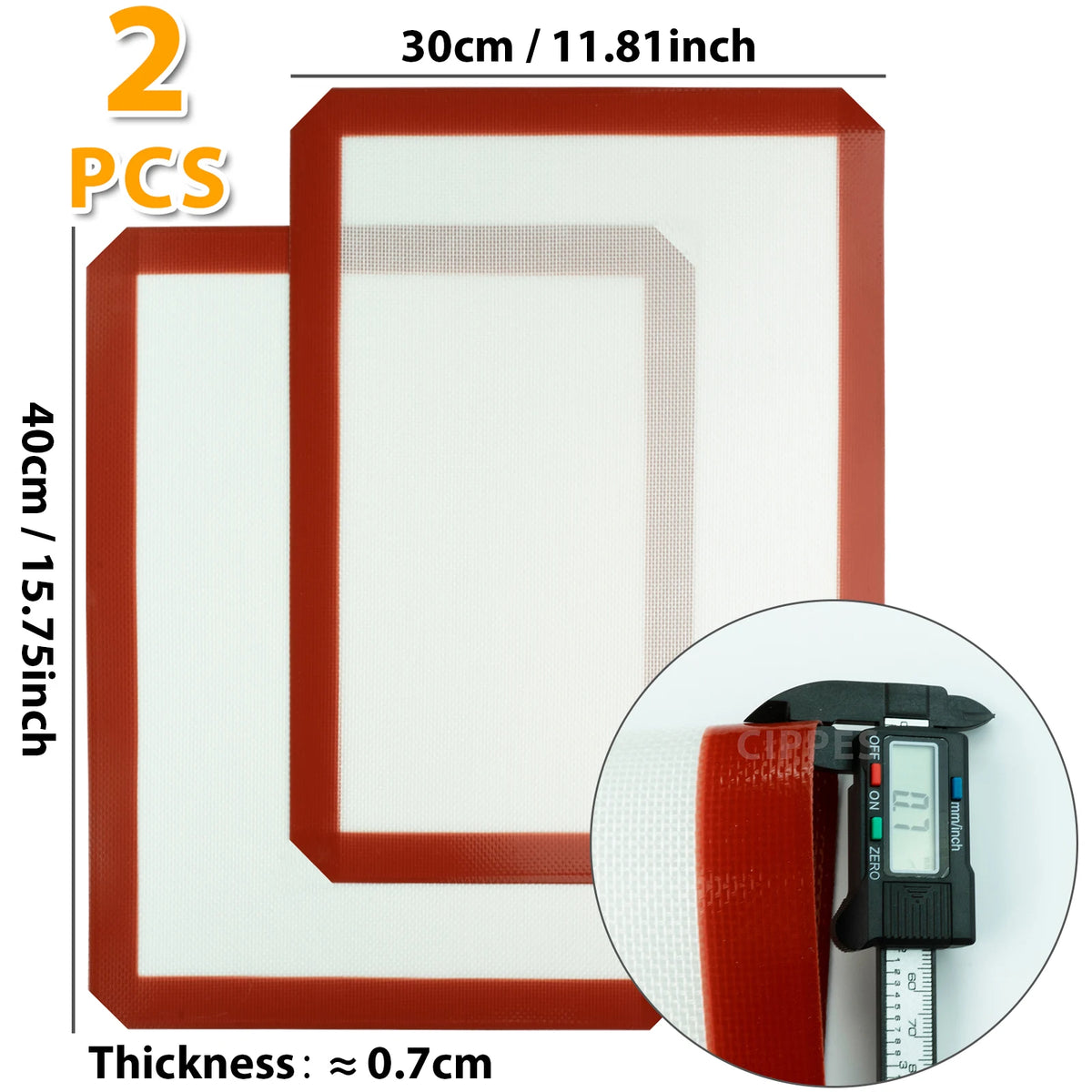 2pcs Silicone Baking Mats Oven Reusable Non Stick