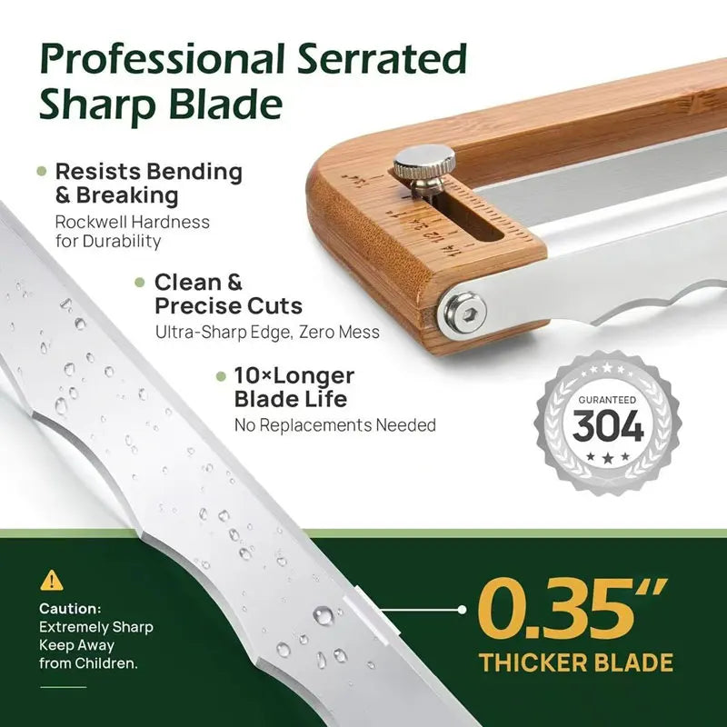 Sourdough Bread Slicer Bow Saw Cutter Double-Sided Adjustable