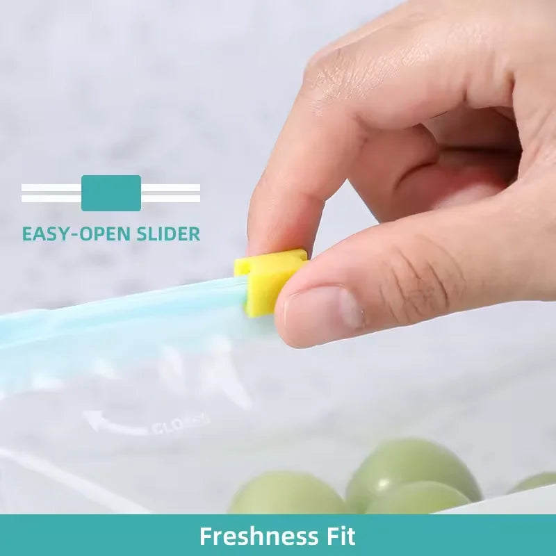 Reusable Zipper Bag Stand Up Zip Shut Plastic