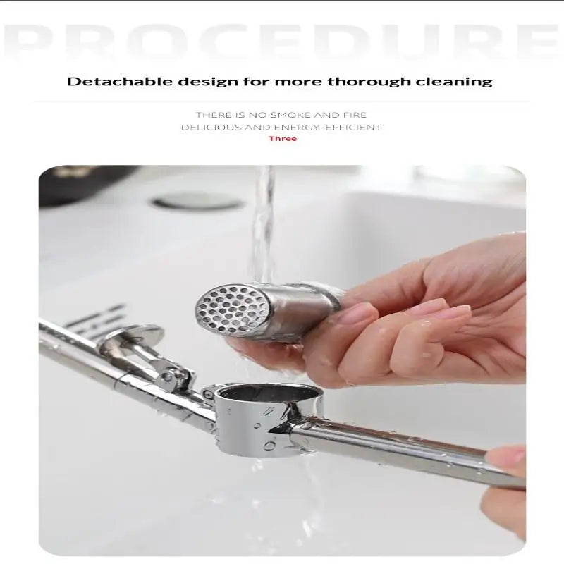 Garlic Press Mincer Squeezer Ergonomic Handle Multi Use
