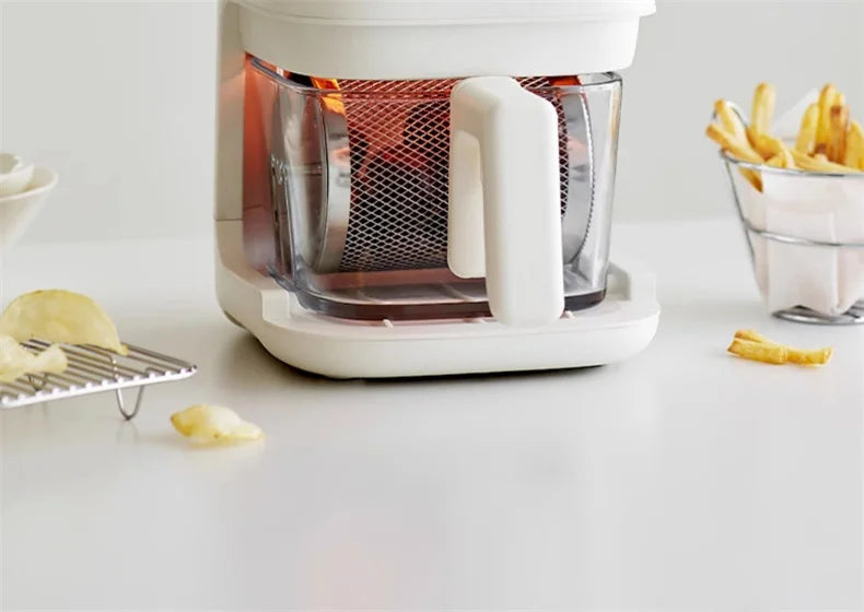 Air Fryer See-Through Glass Basket Small Non-Stick No
