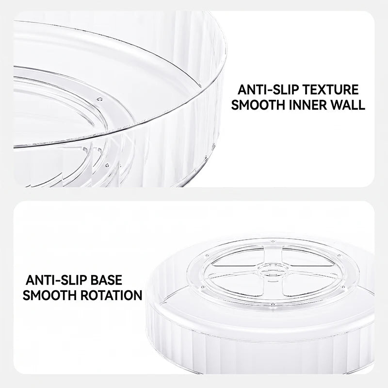 360 Rotating Tray Lazy Susan Fridge Organizer Turntable