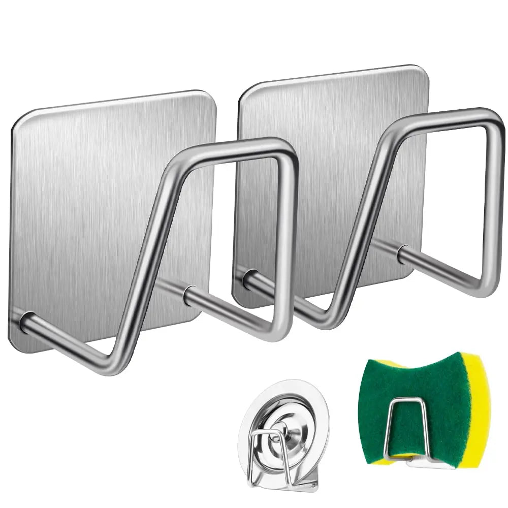 304stainless Steel Sink Shelf Sponges Storage Holde Adhesive