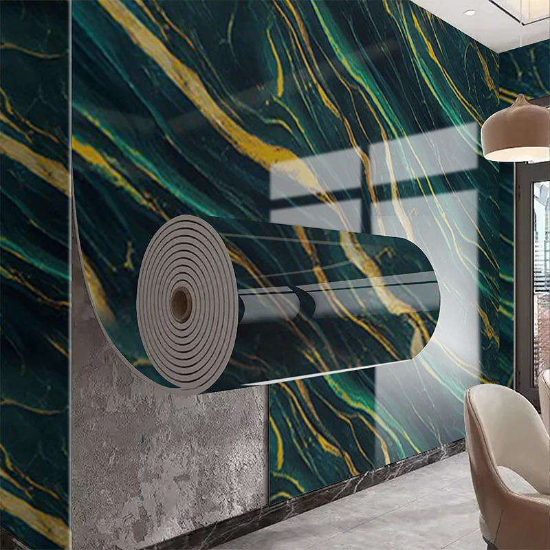 Self Adhesive Marble Wallpaper Pvc Waterproof Stain Resistant
