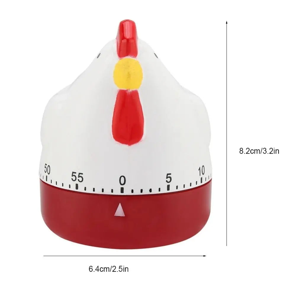 Plastic Chicken Timer White 60 Minutes Cooking Timer