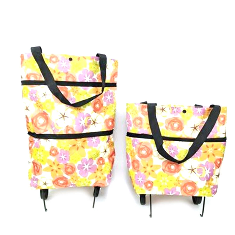 Foldable Shopping Trolley Bag Reusable Grocery Bags Food