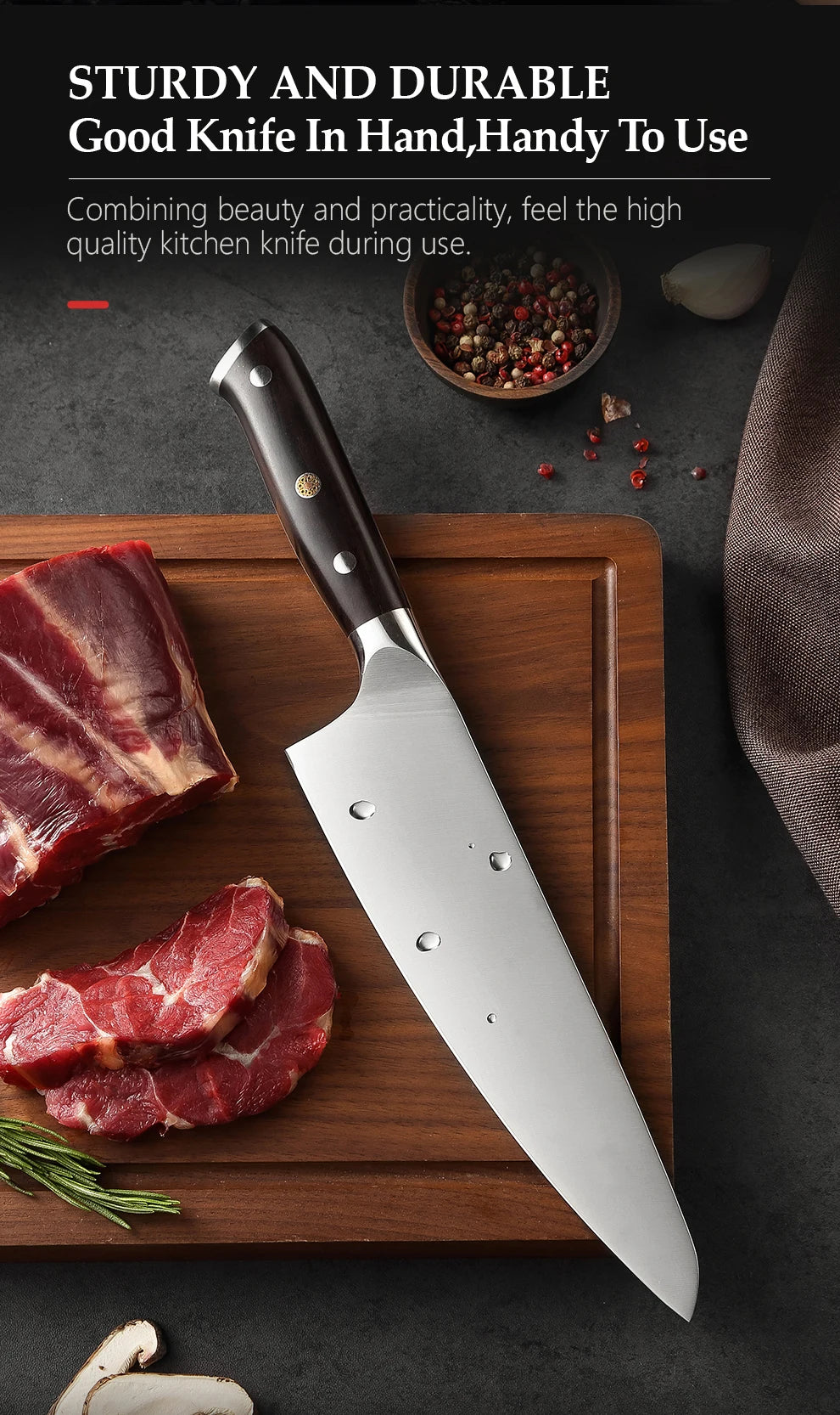 Xinzuo Inch Chef Knife German 4116 Steel Profesional