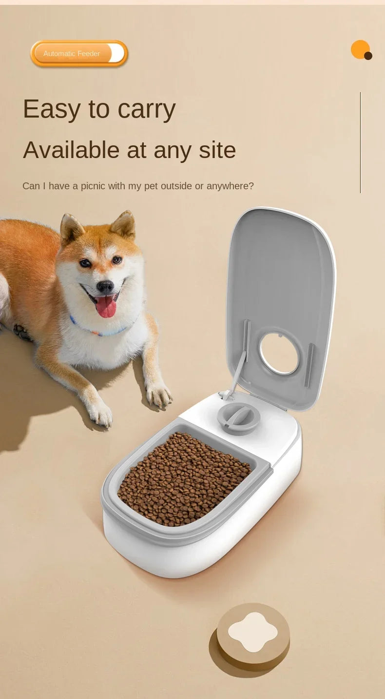 Dog Feeder Cat Automatic Feeding Water Bowl Timer