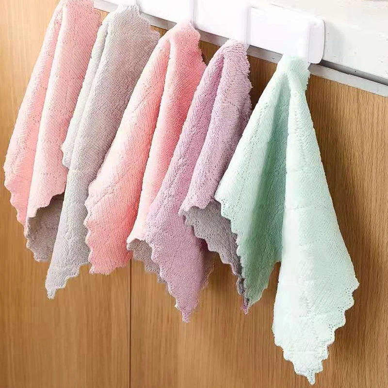 Dish Cleaning Cloths Velvet Dishcloths High Absorbent Tableware