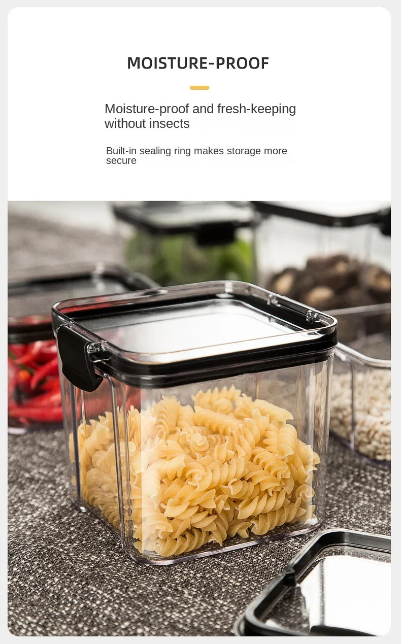 1-4pcs Sealed Jars Organizer Grain Storage Boxes Large
