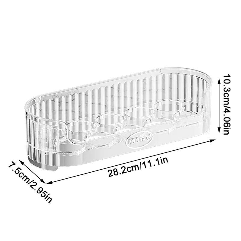 2-Layer Stackable Refrigerator Egg Organizer Clear Plastic Egg