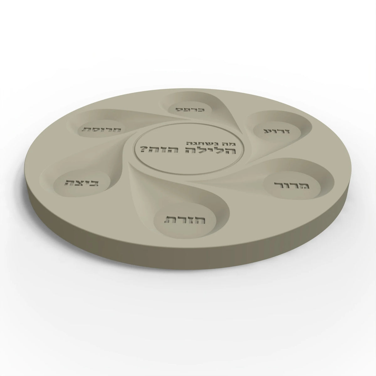 Silicone Mold Jewish Pesach Seder Plate-Reusable Cement Plaster