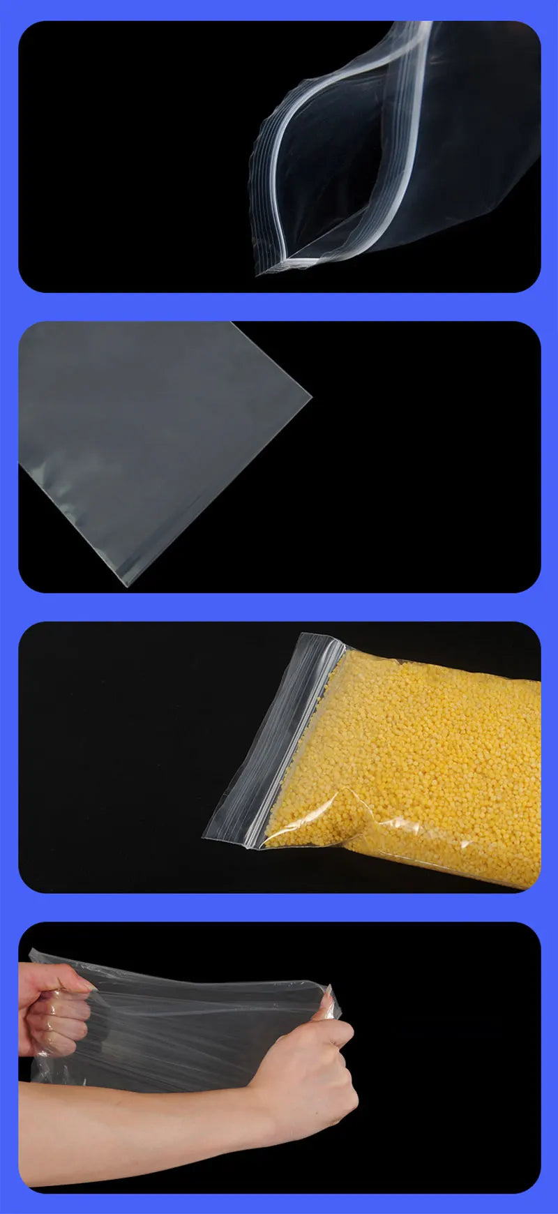 Small Zip Lock Plastic Bags Reclosable Transparent Bag