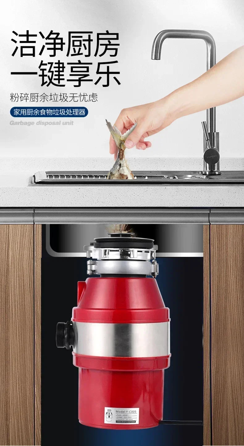 220v Food Waste Disposer Sink Garbage Processor Food