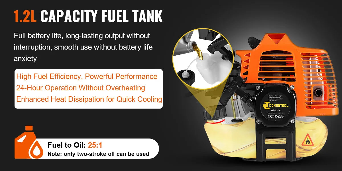 Conentool 52cc Petrol Lawn Mower In Petrol Trimmer