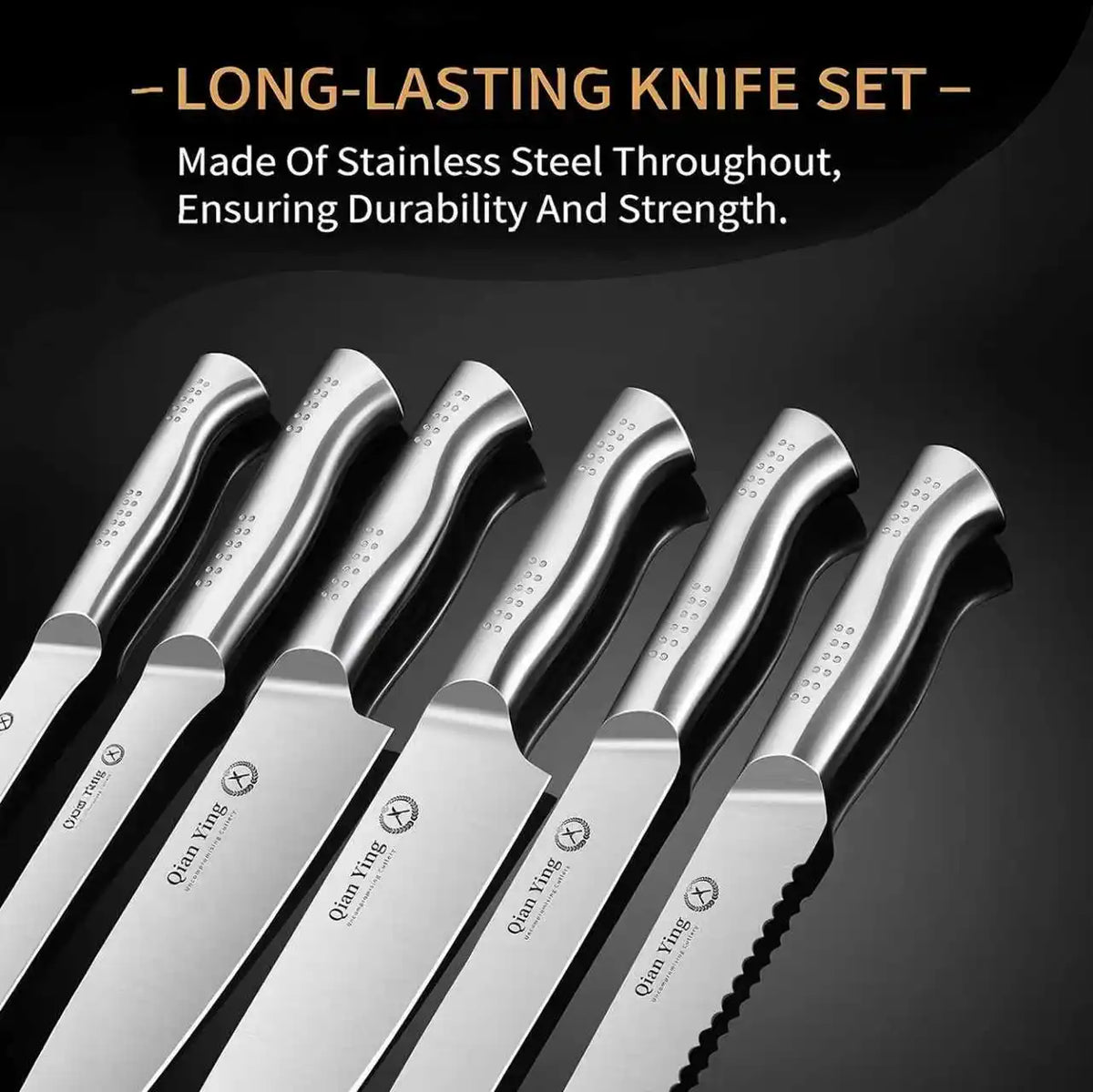 14-Piece Stainless Steel Cutting Knife Cutlery Holder Chef
