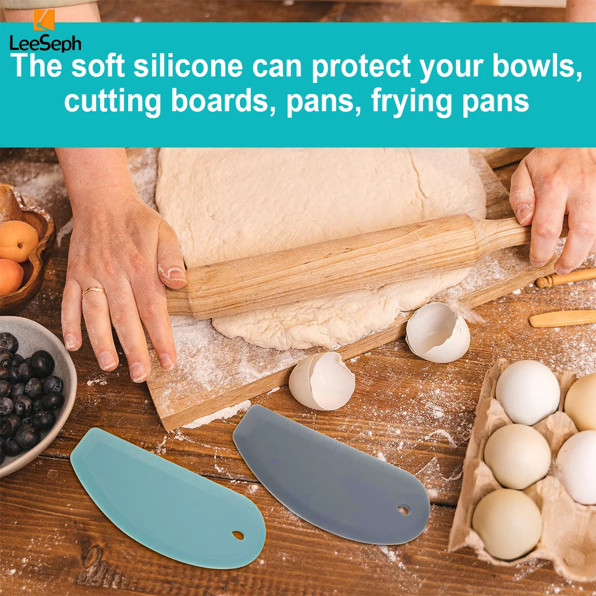 Silicone Dough Scraper Bowl Scraper Dough Cutter Bread