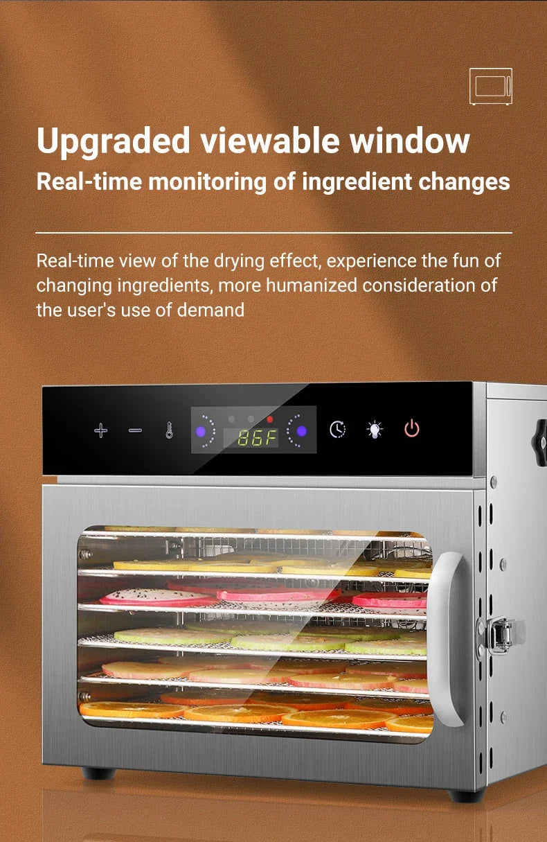 Divedeer 6-18 Layer Touch Screen Food Dehydrator Fruits