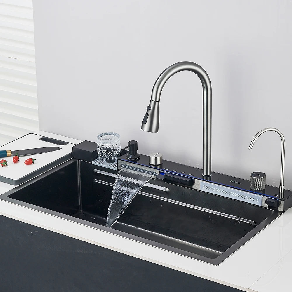 80x46cm Smart Digital Display Integrated Sink Temperature Control