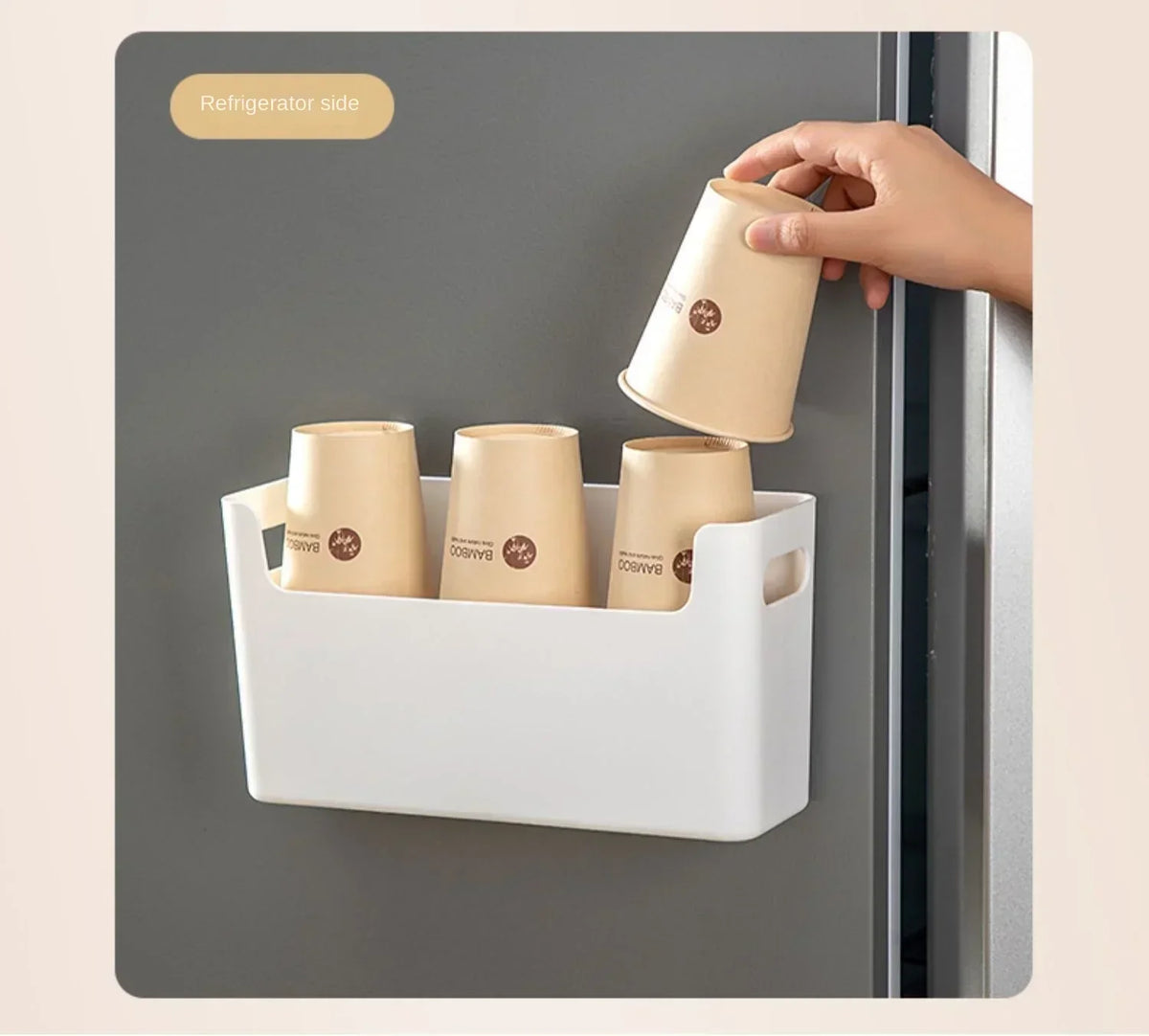 Non Perforated Cling Film Rack Inside Cabinet Wall