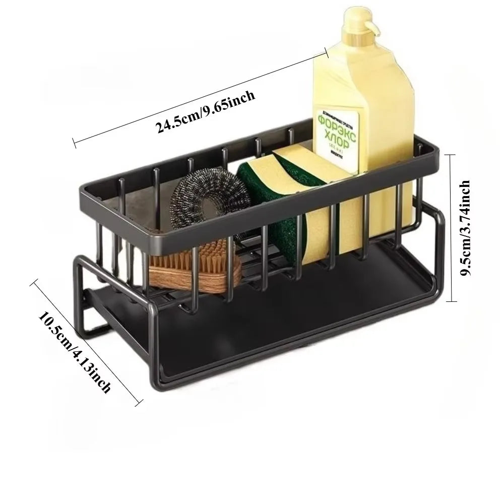 Stainless Steel Sink Organizer Drain Rack Soap Sponge