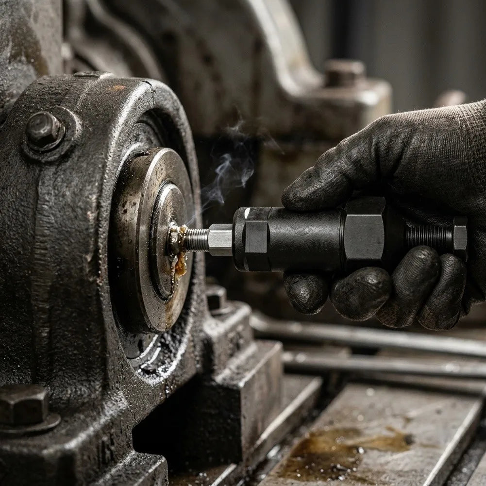 Grease Fitting Cleaner Use In Construction Agriculture
