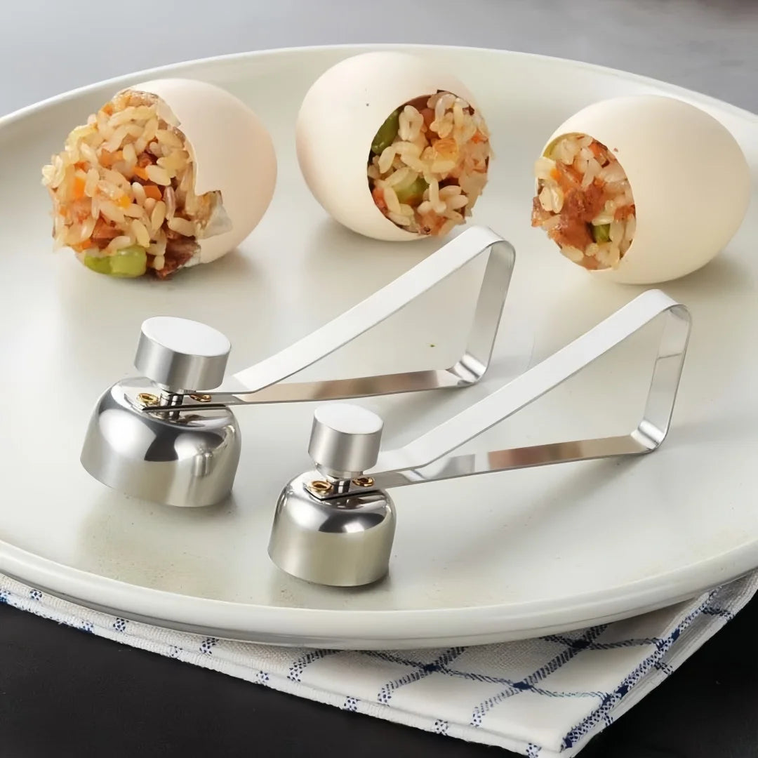 Stainless Steel Egg Topper Opener Cracker Removal Creative