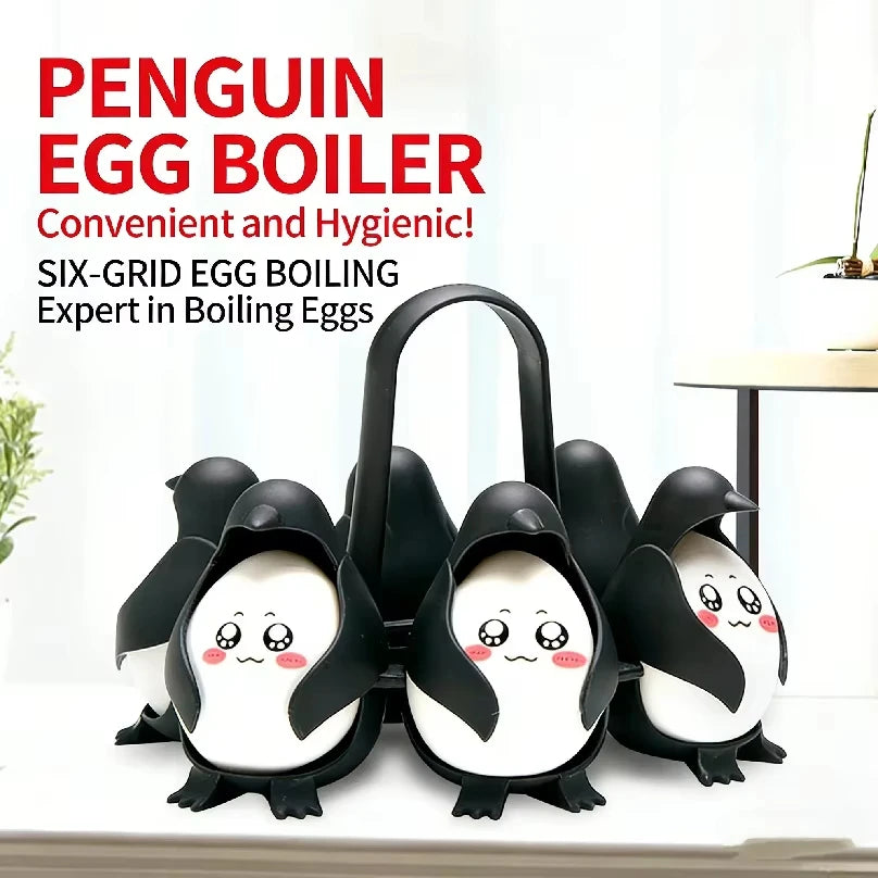 Penguin Shape Egg Boiler Rack Boiled Egg Holder